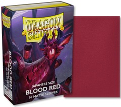 Dragon Shield Matte Japanese-Size Sleeves - Blood Red - 60ct